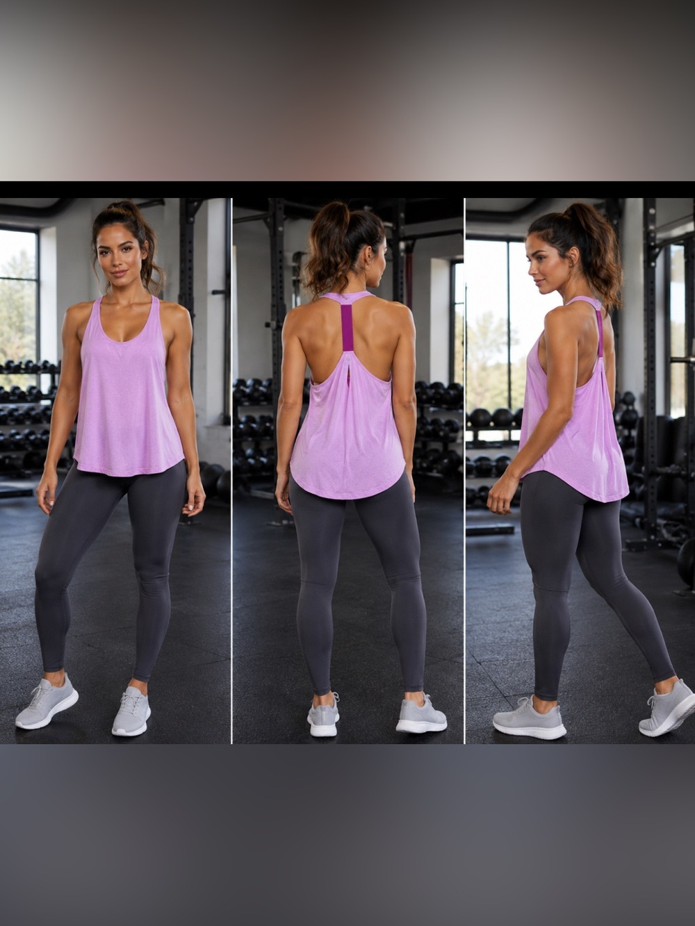 Old Navy Pastel Lavender Racerback Tank with Strappy Back